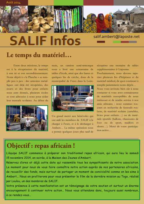 Salif infos août 2014