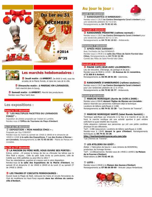 Agenda de decembre 2014