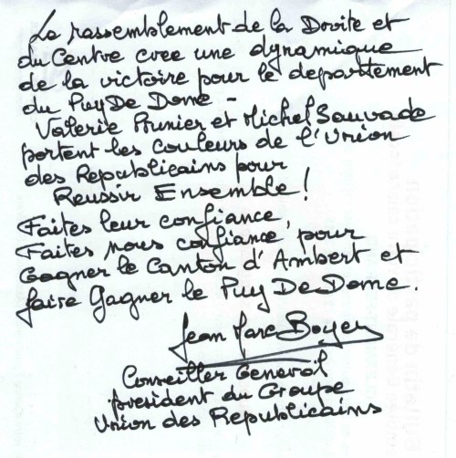 lettre Jean-Marc BOYER