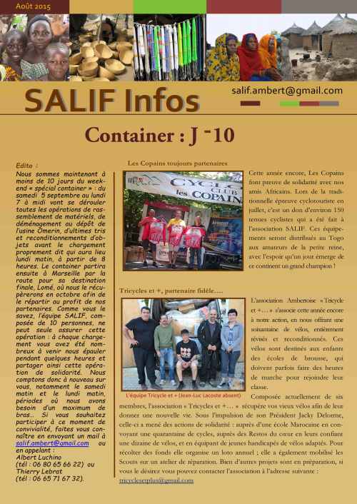 Salif infos août 2015