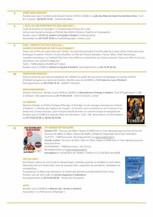 L'AGENDA D'OCTOBRE 2015 (3)