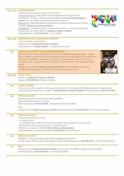 L'AGENDA D'OCTOBRE 2015 (4)