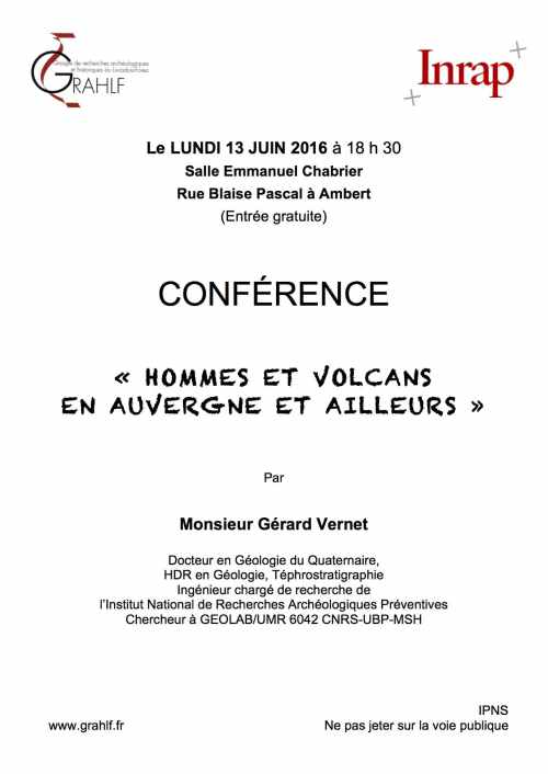 Affiche Conférence GRAHLF 13 06 2016