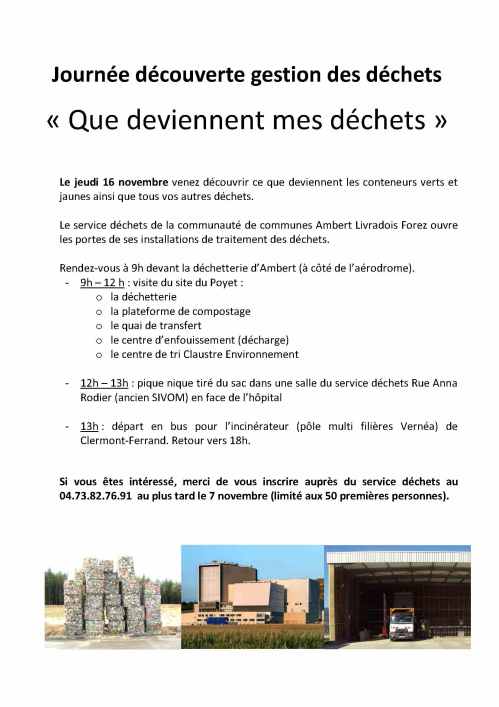 Microsoft Word - Affiche visite Déchets 16 novembre