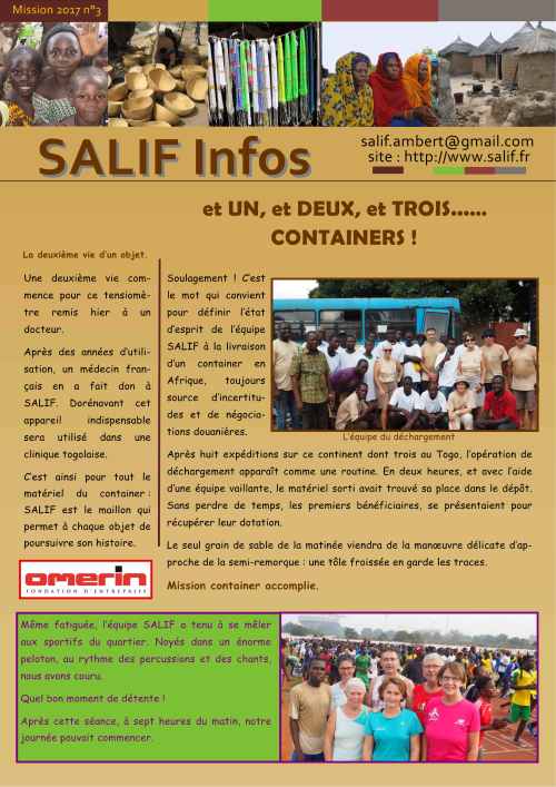 SALIF Infos N°3 mission 2017